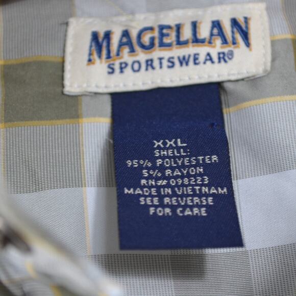 Magellan Sportswear Plaid Shirt – Size XXL Short Sleeve Fishing Button-Up - Picture 7 of 10